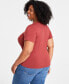 ფოტო #2 პროდუქტის Women’s Ribbed T-Shirt, XXS-4X, Created for Macy’s