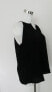 Lily Black Women's Ruffled Shoulder straps Blouse Black L