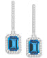 ფოტო #5 პროდუქტის Rhodolite Garnet (2-1/2 ct. t.w.) & Diamond (1/3 ct. t.w.) Halo Leverback Drop Earrings in Sterling Silver (Also in Opal, Citrine, Peridot, Amethyst & Blue Topaz)