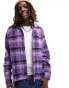 Фото #2 товара Obey ray plaid heavyweight shirt in purple