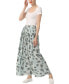 Women's Print Box Pleat Maxi Skirt