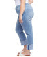 Фото #3 товара Plus Size Slim Straight Cuff Jeans