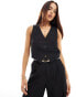 In The Style tailored waistcoat co-ord in black