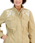 Фото #3 товара Women's Floral-Embroidered Jacket, Created for Macy's