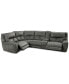 Фото #10 товара CLOSEOUT! Terrine 5-Pc. Fabric Sectional with 2 Power Motion Recliners and 1 USB Console, Created for Macy's