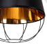 Потолочный светильник Чёрный Позолоченный Металл 30 x 30 x 41 cm