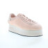 Diesel S-Pyave Wedge ET Womens Pink Canvas Lifestyle Sneakers Shoes