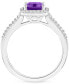 Фото #3 товара Кольцо Macy's Amethyst & Diamond Split Shank