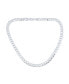 Фото #2 товара Men's Solid 7MM Diamond Cut .925 Sterling Silver Miami Cuban Curb Chain Necklace For Men s Women 24 Inch