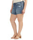 ფოტო #3 პროდუქტის Trendy Plus Size Elyse Mid-Rise Jean Shorts