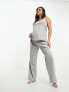 ASOS DESIGN Maternity exclusive mix & match cotton pyjama vest in grey marl