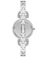 ფოტო #4 პროდუქტის Women's City Link Silver-Tone Stainless Steel Bracelet Watch 26mm and Top Rings Set
