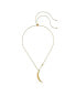 ფოტო #1 პროდუქტის Illuminated Path Gold Moon necklace