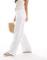 Pimkie tailored front seam wide leg trousers in white