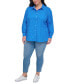 Фото #5 товара Plus Size Printed Cotton Utility Shirt