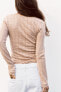 Pointelle knit top
