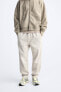 Faded cotton - linen trousers