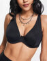 Фото #1 товара ASOS DESIGN Fuller Bust Maya mix and match step front underwired bikini top in black - BLACK