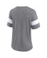 ფოტო #4 პროდუქტის Women's Heathered Gray Kansas Jayhawks 2022 NCAA Men's Basketball National Champions Press Vintage-Like V-Neck T-shirt