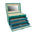 Фото #1 товара Modern green jewelry box with mirror Jolie 23256-72