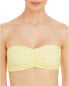 Фото #1 товара JADE swim 286046 Womens Shirred Bandeau Swim Top Separates Yellow, Size Medium