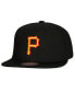 Фото #1 товара Men's Black Pittsburgh Pirates Cooperstown Collection Evergreen Snapback Hat