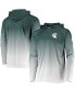 ფოტო #1 პროდუქტის Men's Green Michigan State Spartans Terminal Tackle Omni-Shade UPF 50 Long Sleeve Hooded T-shirt