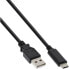 InLine USB 2.0 Cable - USB-C male / USB-A male - black - 1m
