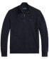 Men's Mesh-Knit Cotton Quarter-Zip Sweater