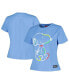 ფოტო #1 პროდუქტის Women's Snoopy Blue Peanuts Chalks T-shirt