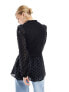 New Look 2 in 1 knitted top in black