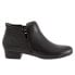 Фото #1 товара Trotters Major T1762-017 Womens Black Narrow Leather Ankle & Booties Boots 7