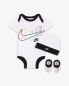 Фото #1 товара [NN0648-001] Baby Nike Bodysuit, Hat and Booties 3-PC Box Set