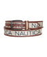 Фото #1 товара Men's Logo Ribbon with Leather Trim Belt