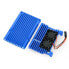 Фото #6 товара Case justPi for Raspberry Pi 4B - aluminum with two fans - blue