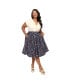 Фото #1 товара Plus Size Printed Woven Gellar Swing Skirt