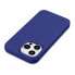 Skórzane etui iPhone 14 Pro Max magnetyczne z MagSafe Litchi Premium Leather Case granatowy