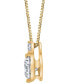 Diamond Double Bezel 18" Pendant Necklace (1/4 ct. t.w.) In 14K White Gold or 14K Yellow Gold