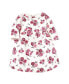 Toddler Girls Cotton Dresses, Burgundy Rose