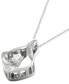 Фото #3 товара Twinkling Diamond Star diamond Framed Solitaire 18" Pendant Necklace (1/5 ct. t.w.) in 10k White Gold