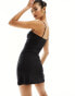 ASOS DESIGN strappy cami mini dress with bust seaming in black 40 - фото #6