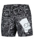 Men's Black The Simpsons Bart Sketch Shorts