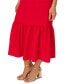 Women's Puffed-Sleeve Ruffled-Hem Dress