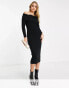Фото #2 товара New Look Tall bardot mini dress in black