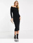 Фото #1 товара New Look Tall bardot mini dress in black