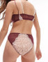 Фото #4 товара Topshop Eloise lace brief in burgundy and pink