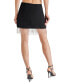 ფოტო #2 პროდუქტის Women's Fringe-Trimmed Slit-Front Mini Skirt