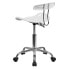 Фото #2 товара Vibrant White And Chrome Swivel Task Chair With Tractor Seat