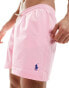 Фото #6 товара Polo Ralph Lauren Traveler icon logo swim shorts in pink