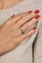 Charming silver ring with RI100W zircons